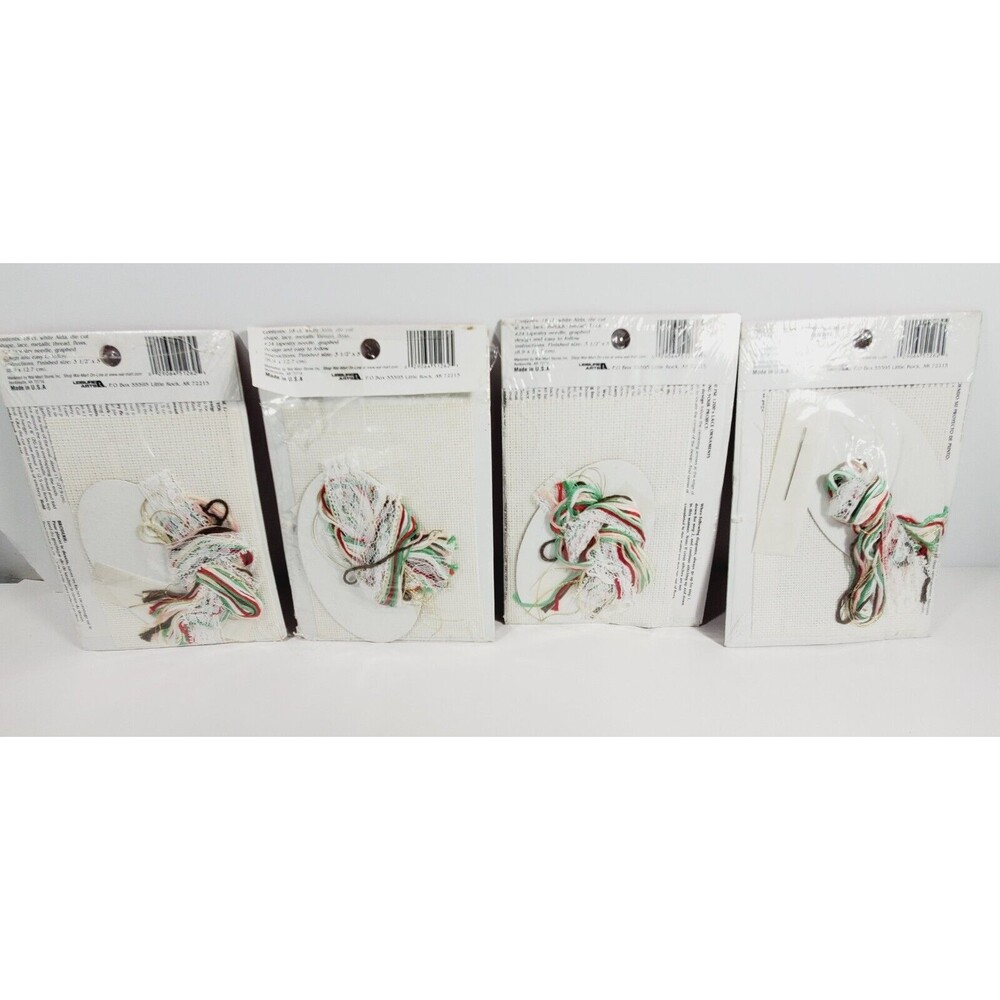 Christmas Lace Ornament Angels Lot of 4 Cross Stitch Kit Holiday Time New - Picture 3 of 4
